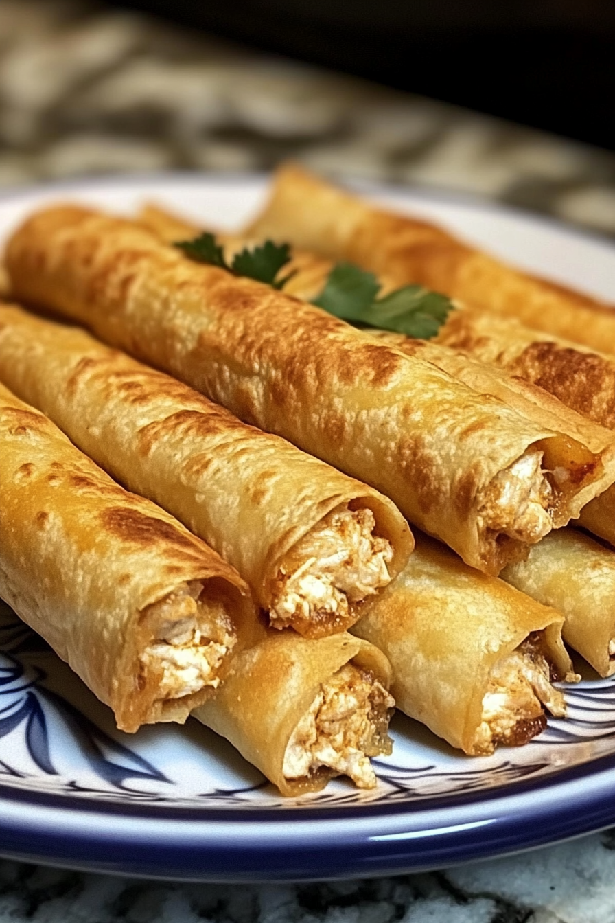 Baked Chicken Taquitos Recipe Easy, Crispy, and Healthy Snack Idea