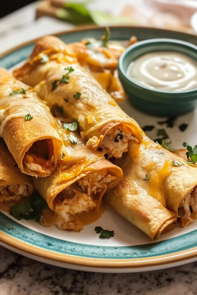 Baked Chicken Taquitos Recipe Easy, Crispy, and Healthy Snack Idea