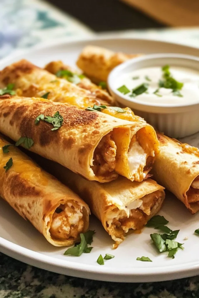 Baked Chicken Taquitos Recipe Easy, Crispy, and Healthy Snack Idea