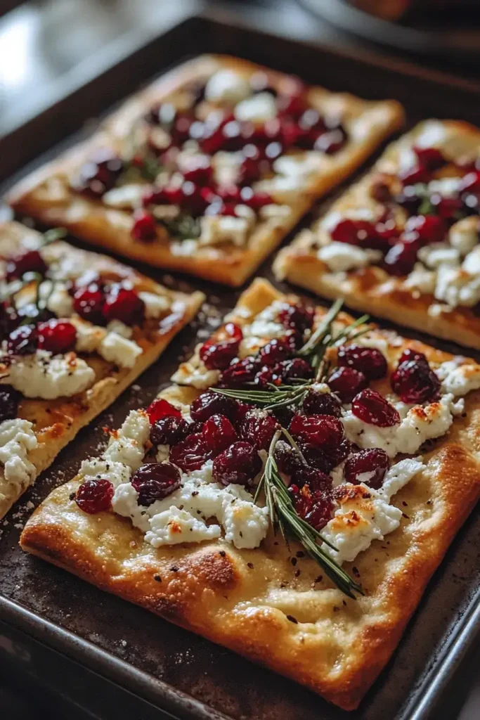 Roasted Cranberry and Goat Cheese Flatbread