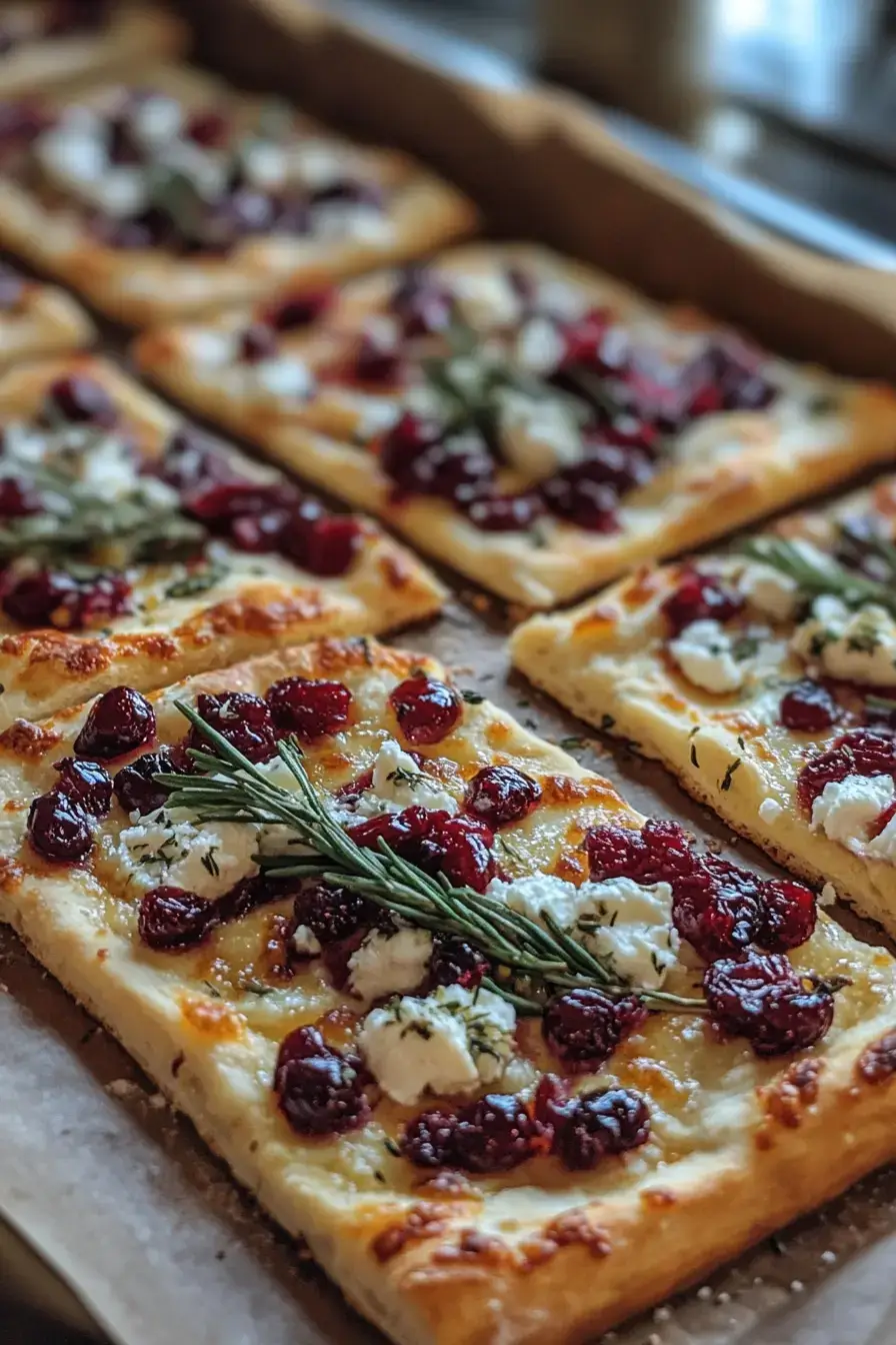 Roasted Cranberry and Goat Cheese Flatbread