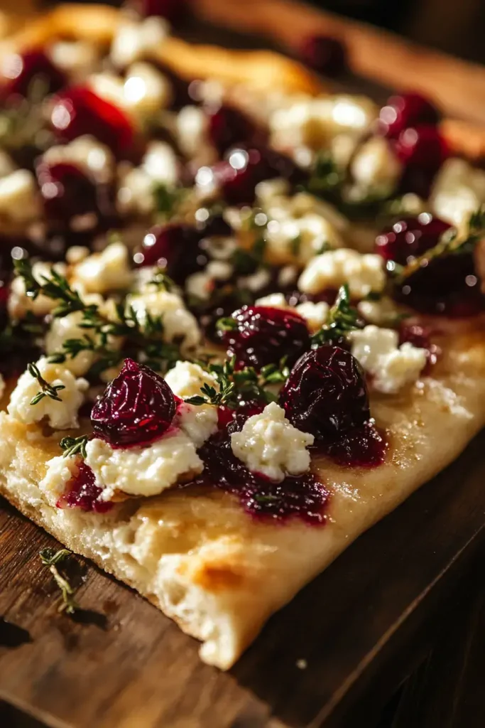 Roasted Cranberry and Goat Cheese Flatbread