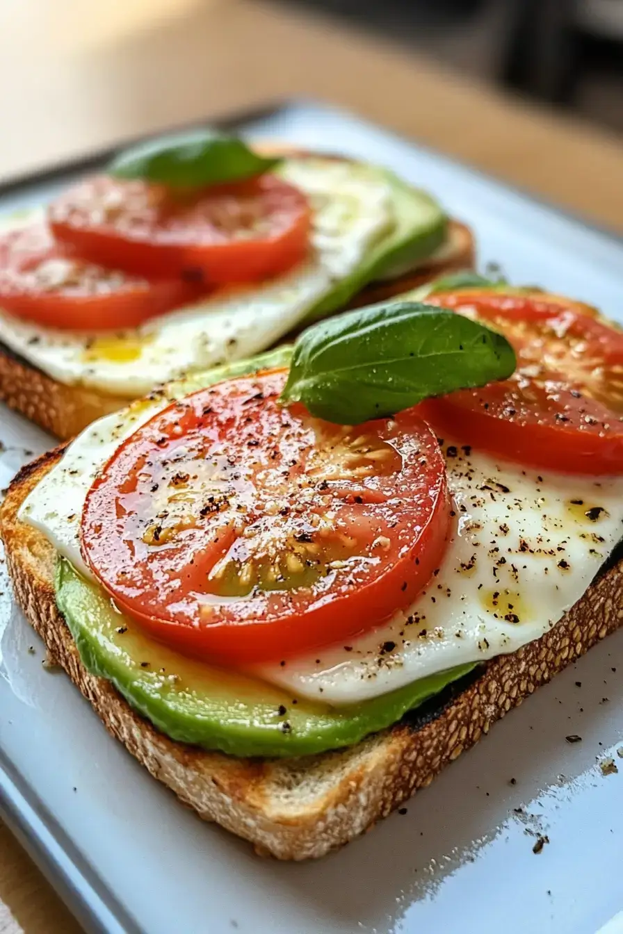 Avocado, Mozzarella, And Tomato Grilled Cheese