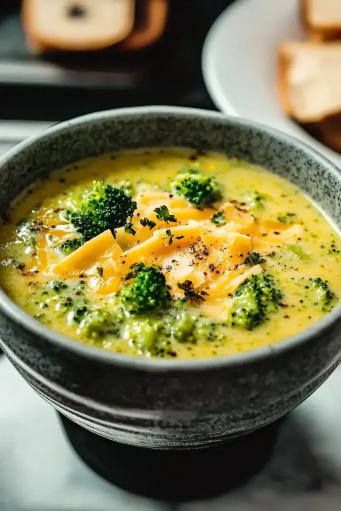 Broccoli Cheddar Soup Easy and Creamy Recipe