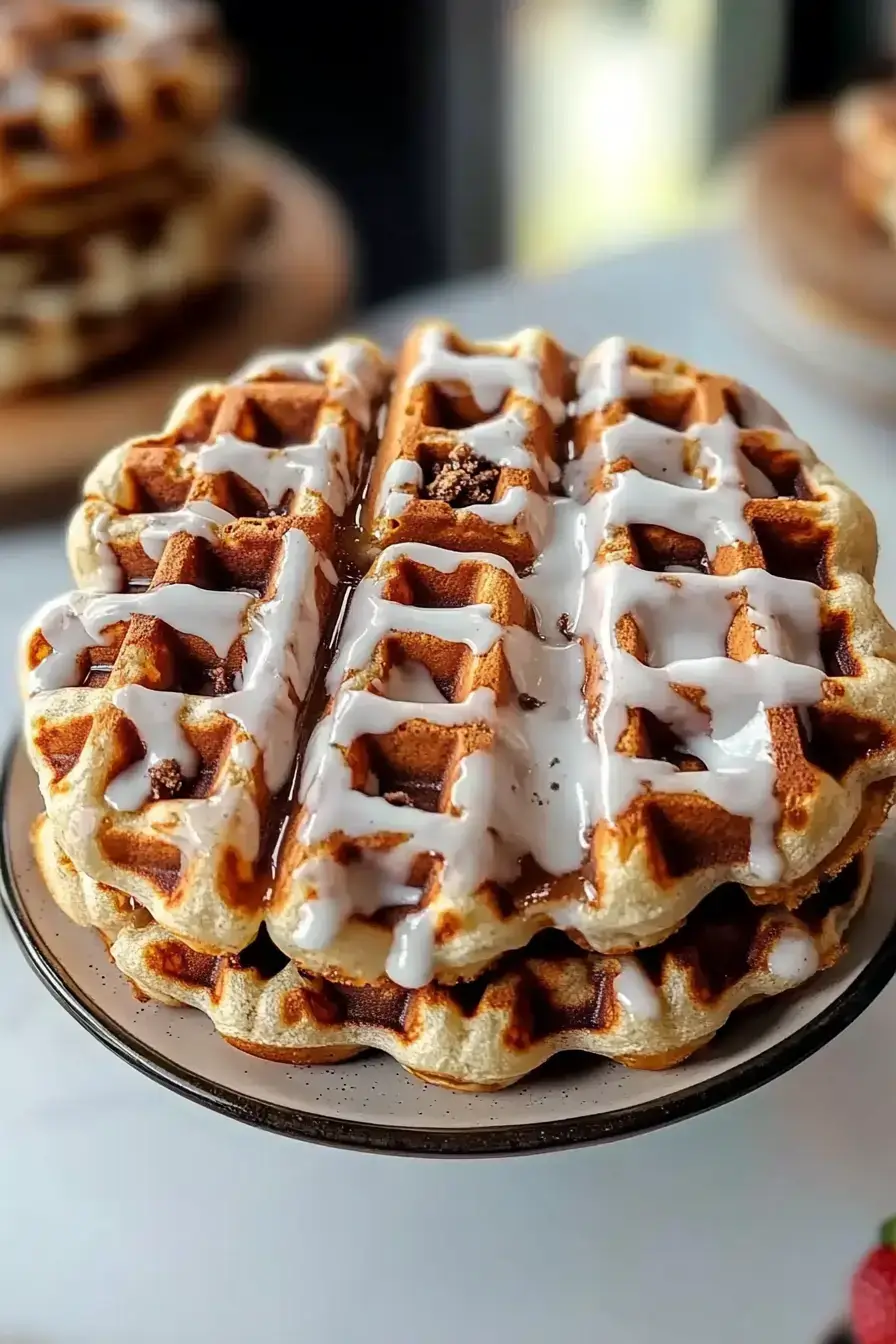 Canned Cinnamon Roll Waffles Recipe Quick & Easy Delight