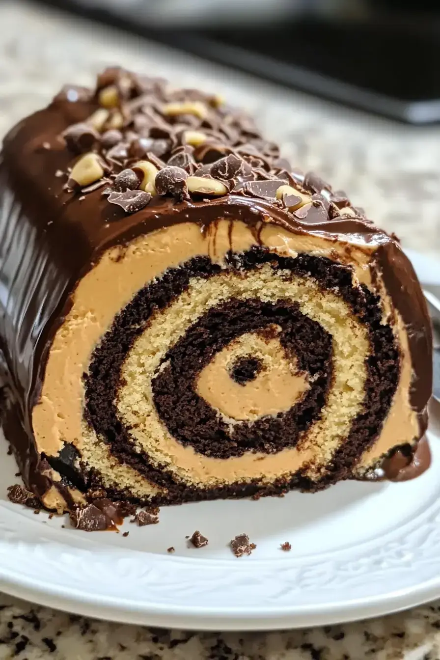 Chocolate Peanut Butter Roulade