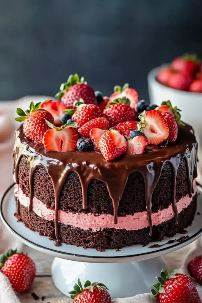 Chocolate Strawberry Cake 