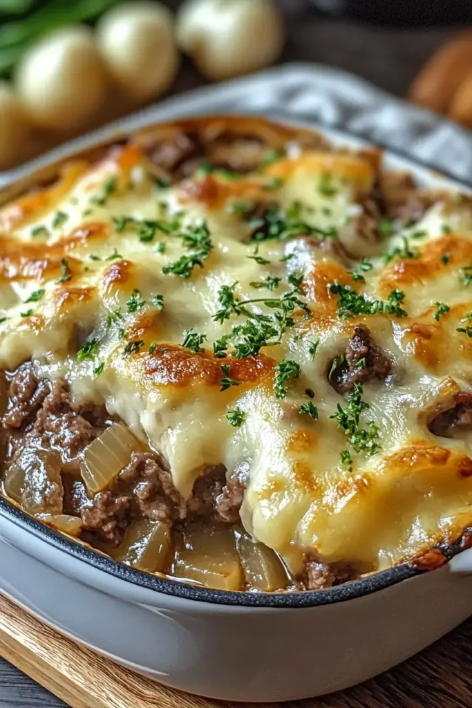 French Onion Beef Casserole A Cheesy Comfort Food Favorite