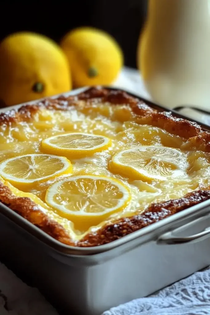 Lemon Dump Cake – Easy Lemon Cream Cheese Dessert Recipe