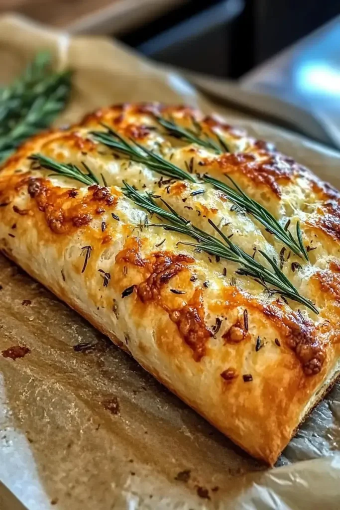 No-Knead Rosemary Garlic Bread Easy Artisan Recipe