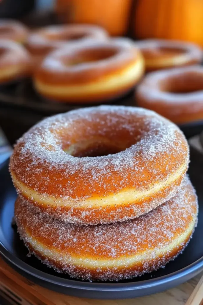 Pumpkin Cinnamon Sugar Donuts Recipe Baked Fall Treat