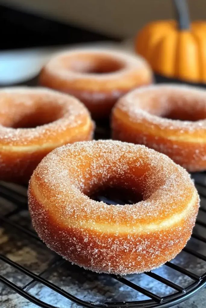 Pumpkin Cinnamon Sugar Donuts Recipe Baked Fall Treat