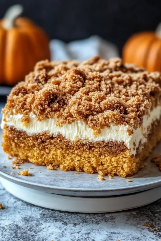 Pumpkin Cream Cheese Crumb Cake 