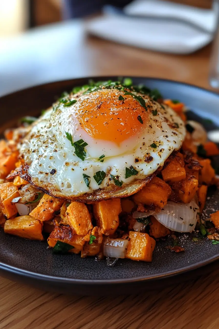 Sweet Potato Hash with Eggs