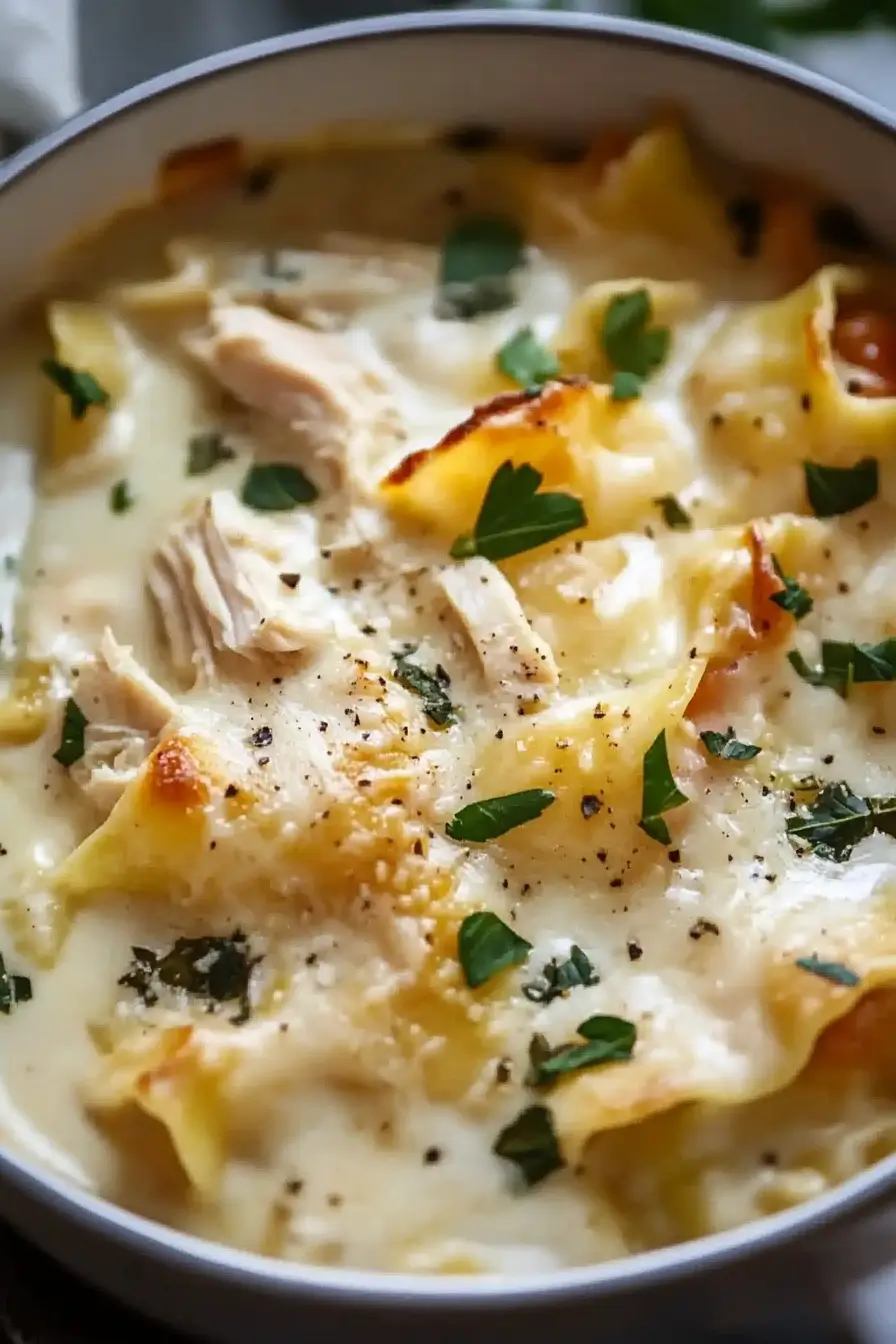 White Chicken Lasagna Soup Recipe