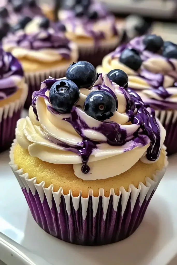 White Chocolate Blueberry Cupcakes Moist and Delicious Recipe 