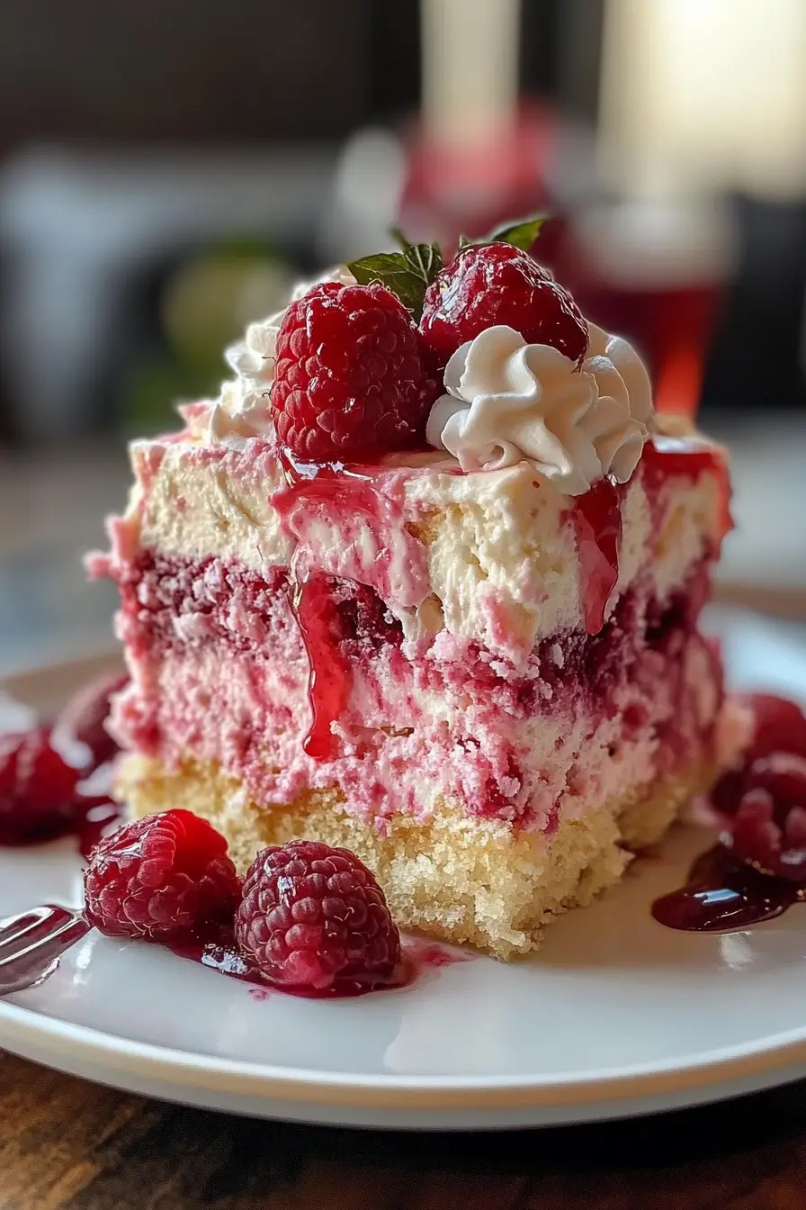 Raspberry Zinger Poke Cake Recipe – A Sweet, Moist Dessert You’ll Love!