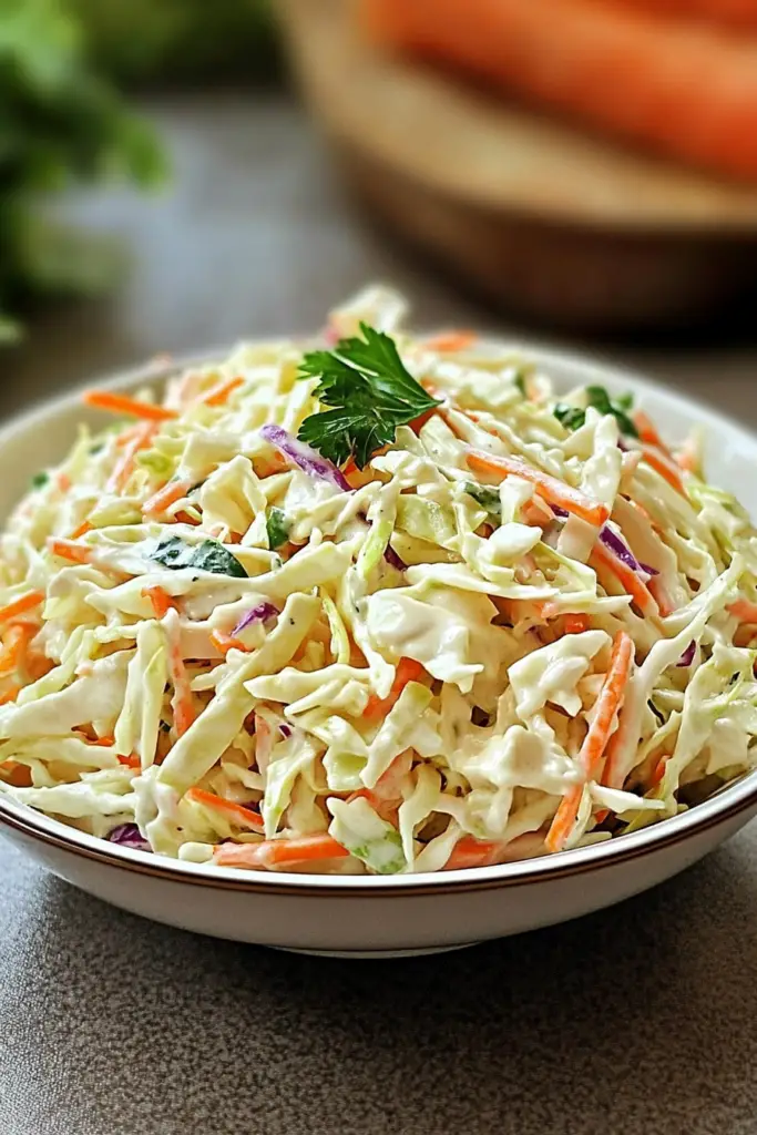 Classic Creamy Coleslaw Recipe The Perfect Crunchy and Tangy Side Dish 