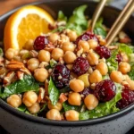 Cranberry Walnut Chickpea Salad with Orange Vinaigrette