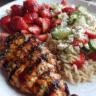 Grilled Chicken with Strawberry Balsamic Glaze