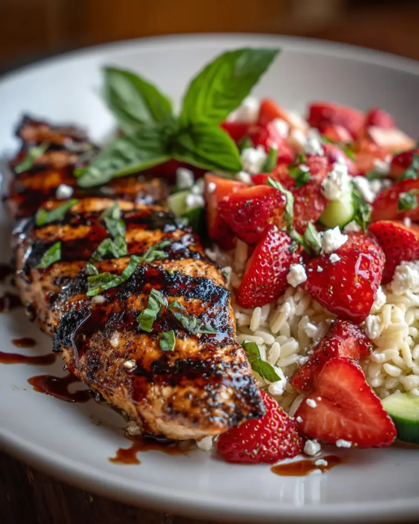 Grilled Chicken with Strawberry Balsamic Glaze