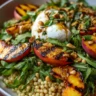 Grilled Peach & Burrata Couscous Salad