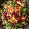 Halloumi & Pomegranate Couscous Salad with Mint-Lemon Dressing
