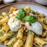 Lemon Pesto Rigatoni with Burrata & Roasted Pine Nuts