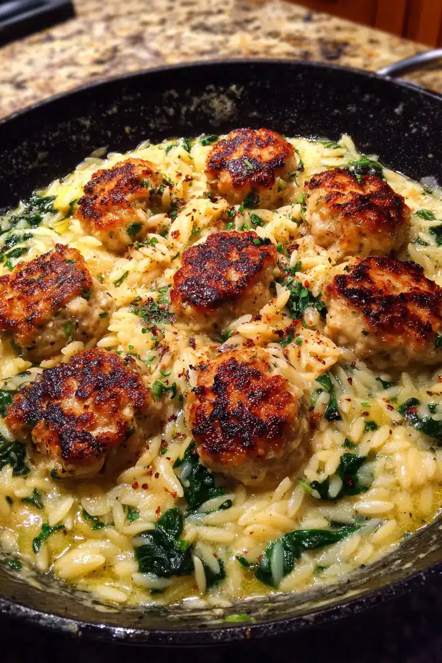 Creamy Lemon Chicken Ricotta Meatballs