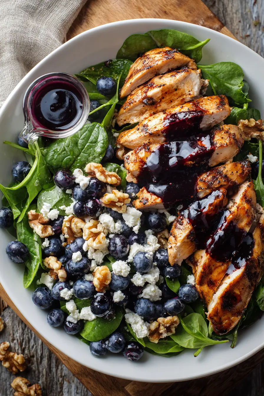 Grilled Chicken with Blueberry Balsamic Glaze