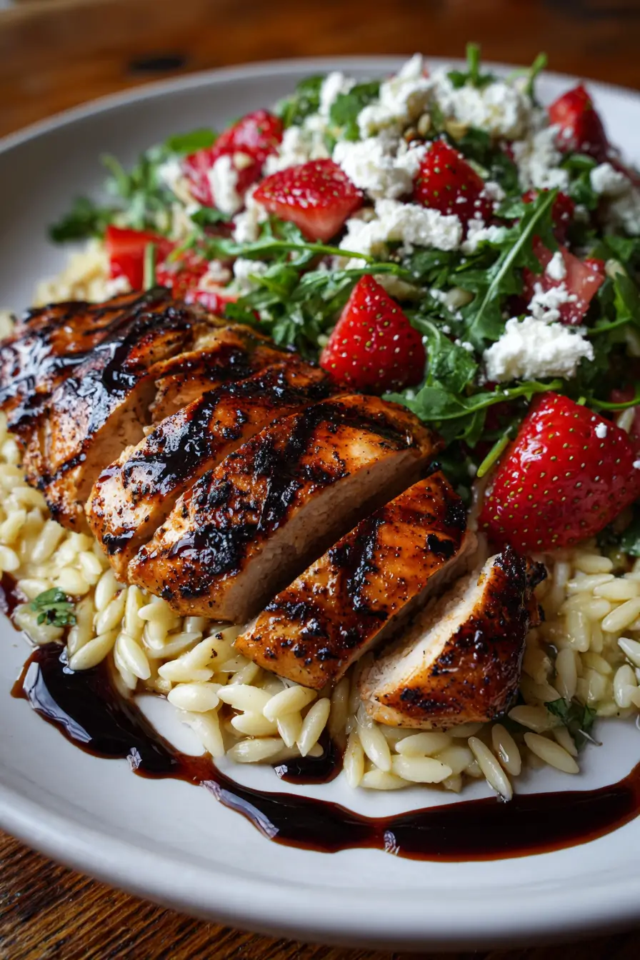 Grilled Chicken with Strawberry Balsamic Glaze