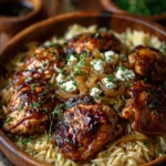 Maple Balsamic Chicken with Roasted Pear Orzo