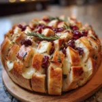 Cranberry Brie Sourdough Pull-Apart Bread