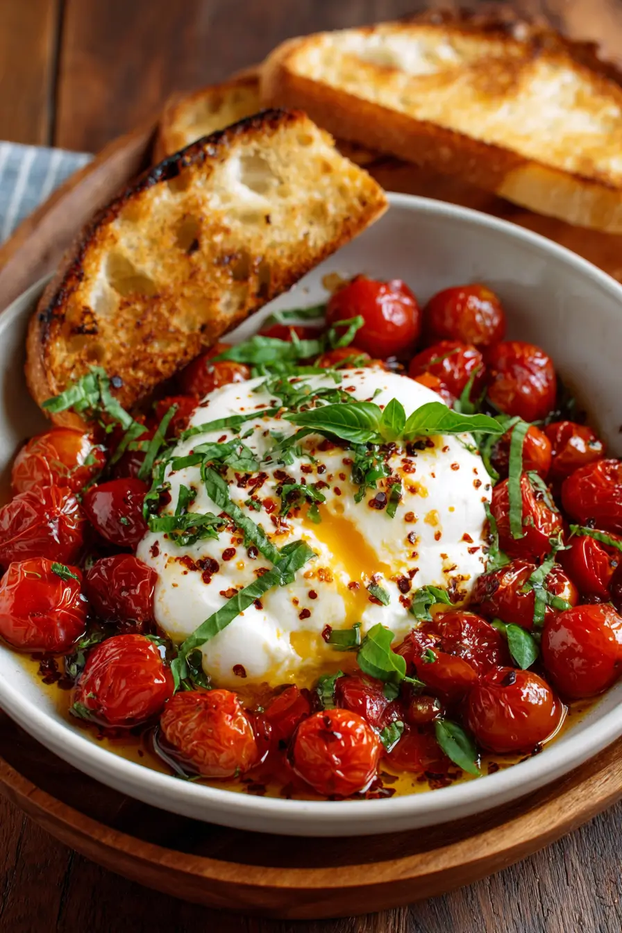 Hot Honey Tomato Burrata Dip