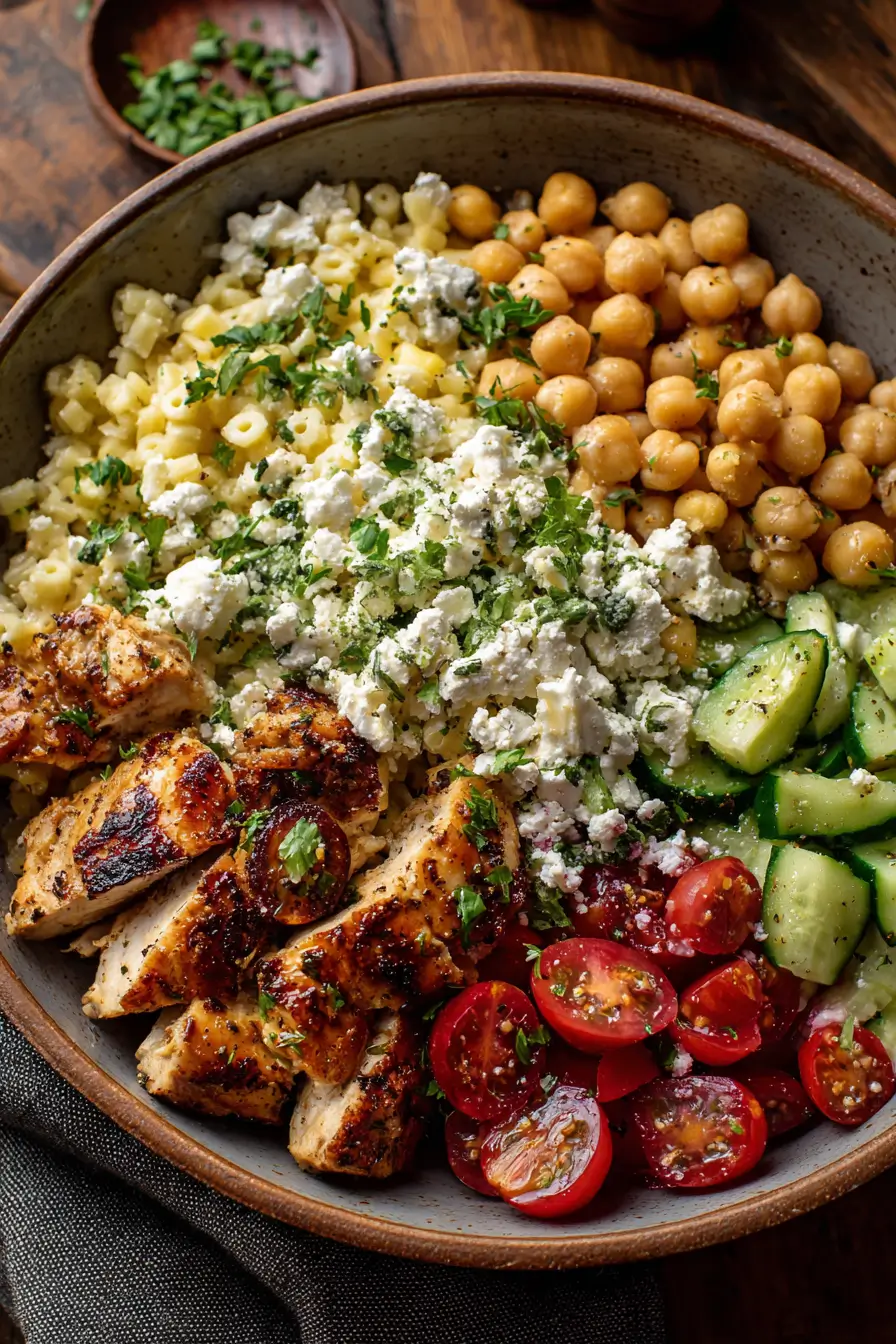 Lemon-Herb Chicken Bowl with Chickpeas & Feta