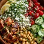 Lemon-Herb Chicken Bowl with Chickpeas & Feta