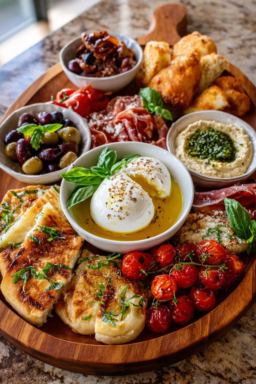 Mediterranean Burrata Board