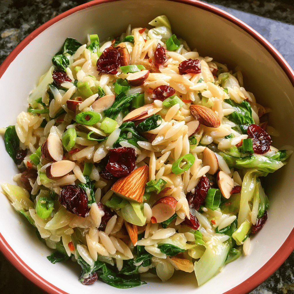 orzo bok choy salad