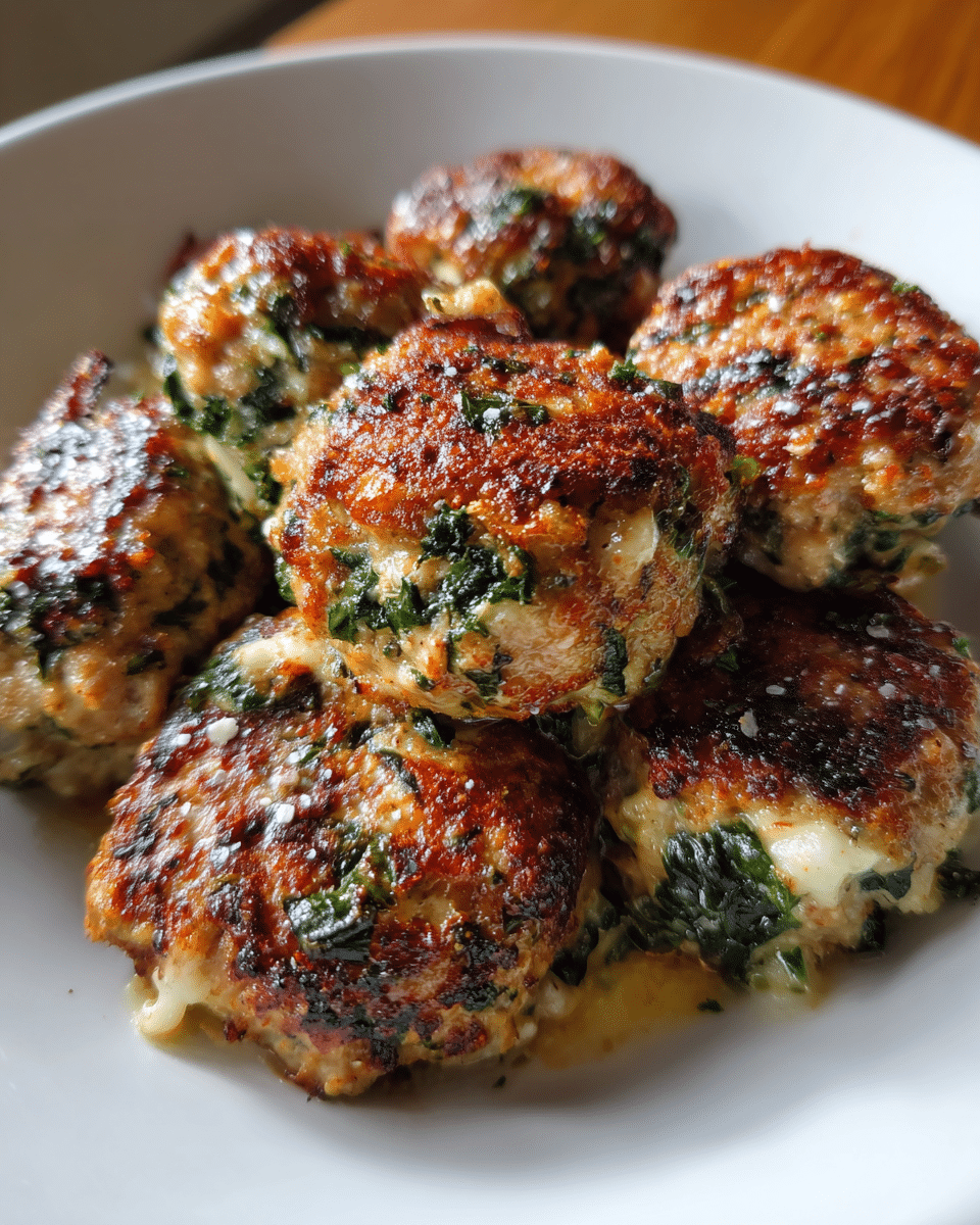 mozzarella-stuffed meatballs