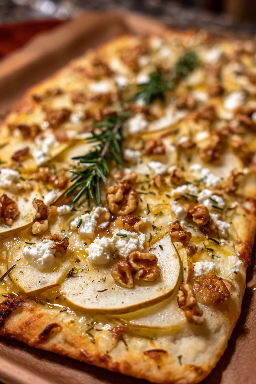 Apple Feta Walnut Flatbread Recipe
