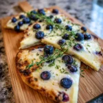 Blueberry Brie & Thyme Flatbread with Honey Recipe