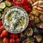 Creamy Feta & Roasted Veggie Mezze Board