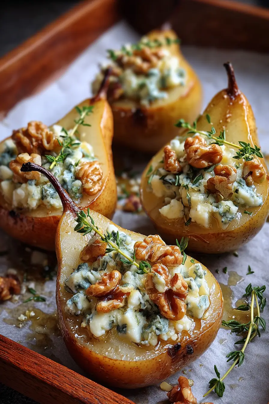 Easy Elegant Blue Cheese Stuffed Pears