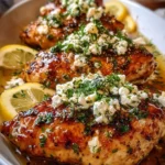 Greek Baked Chicken with Feta, Lemon & Garlic