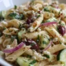 Greek Pasta Salad with Feta Olives & Cucumber