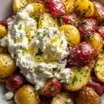Best Greek Roasted Potatoes with Whipped Feta