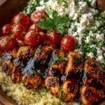 Honey Balsamic Grilled Chicken with Couscous & Feta