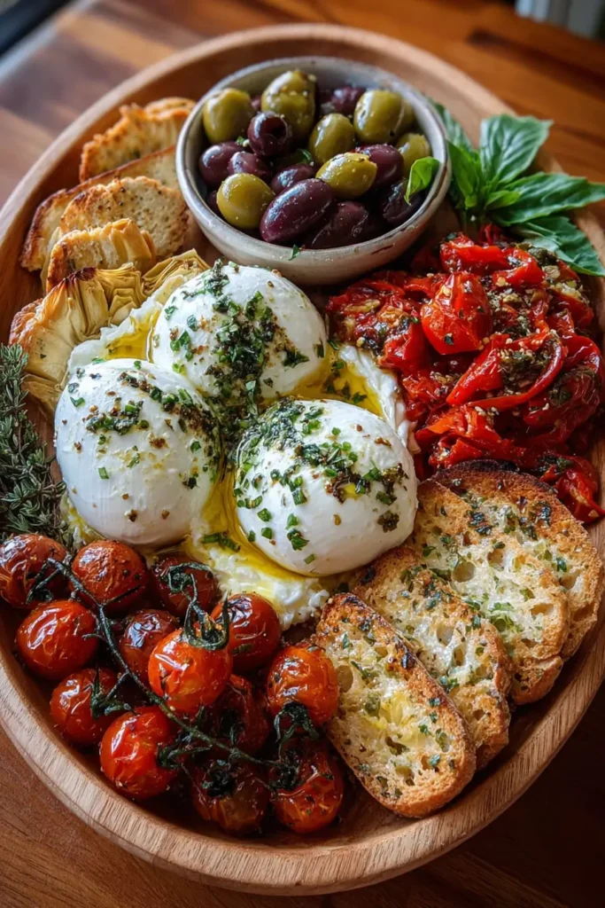 Mediterranean Burrata Tapas Board