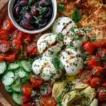 Mediterranean Burrata and Pita Board