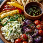 Mediterranean Feta & Roasted Veggie Board